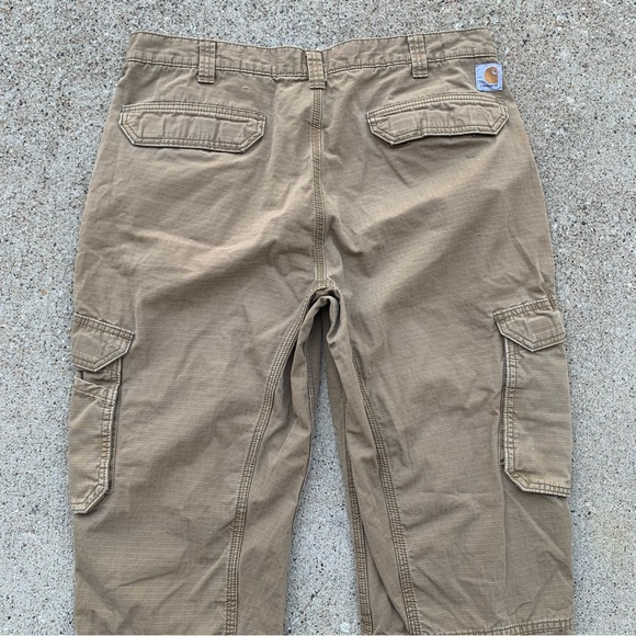 Carhartt Pants Adult 38x34 (Actual 36x32) Tan Force Cargo Ripstop Workwear Men - Picture 9 of 14